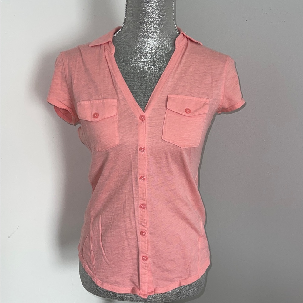 Express Button-Up Short Sleeve Shirt